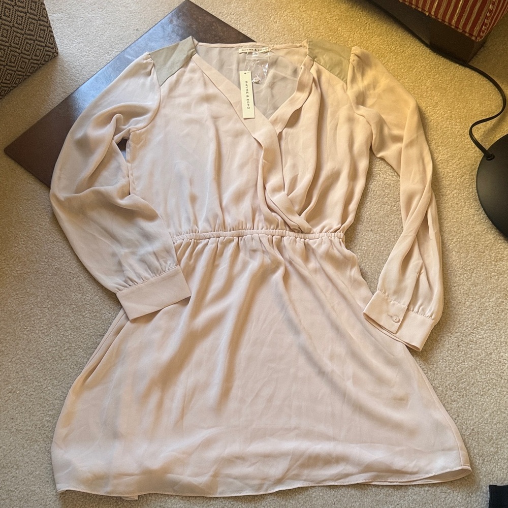 Women's Long Sleeve Dress - Cream